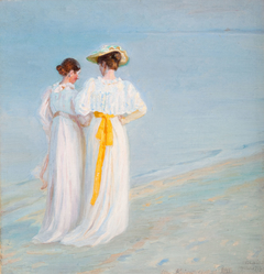 Sommeraften på Skagens strand by Michael Peter Ancher