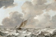 Vessels in a Moderate Breeze by Jan Porcellis