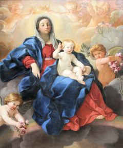 Vierge à l'Enfant entourée d'anges by Guido Reni