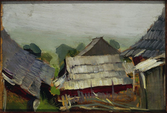 View from Istebna III. Farmyard by Konrad Krzyżanowski