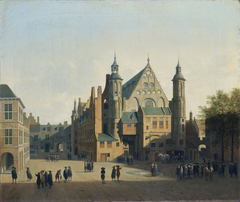 View of the Binnenhof, The Hague by Gerrit Adriaenszoon Berckheyde