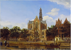 View of the Westerkerk in Amsterdam by Jan van der Heyden