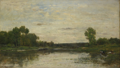 View on the Oise by Charles-François Daubigny