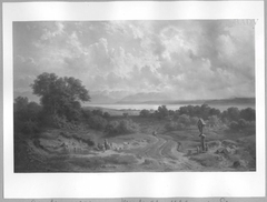 Vorgebirgslandschaft mit See und Staffage by Adolf Heinrich Lier