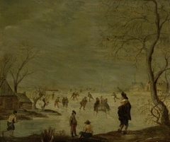 Winter scene by Anthonie Verstraelen