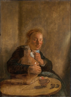 Woman Holding a Jug by Jan Miense Molenaer