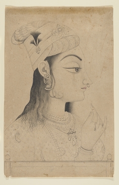 Woman with a Turban Dressed as Radha by Anonymous