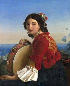 Young girl from Sorrento by Robert Léopold Leprince