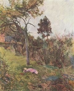 Young Woman Lying in the Grass by Paul Gauguin