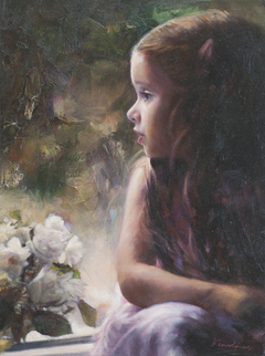 "Portrait of a little girl" by Οδυσσέας Οικονόμου