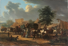 A Horse Market by Jacques François Joseph Swebach-Desfontaines