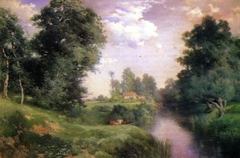 A Long Island River by Thomas Moran