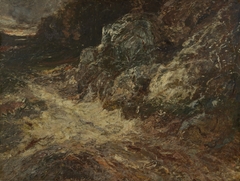 A mountain road by Adolphe Joseph Thomas Monticelli