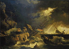 A Storm at Sea by Claude-Joseph Vernet