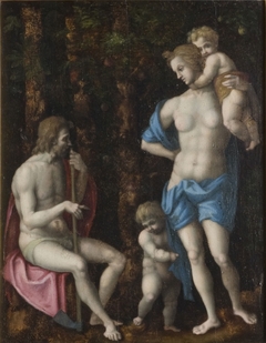 Adam and Eve with Cain and Abel by Francesco Bacchiacca