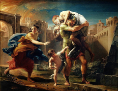 Aeneas fleeing from Troy by Pompeo Batoni