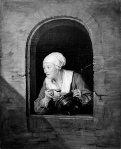 An Old Woman by a Window by Gerrit Dou