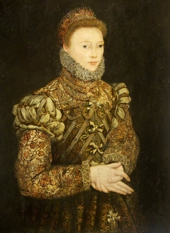 An Unknown Lady, possibly Anne Paget, Lady Sharington (d.1608) by manner of Master of the Countess of Warwick