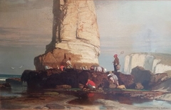 Anglers at Etretat by Eugène Le Poittevin