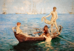 August Blue by Henry Scott Tuke