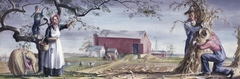 Autumn in Iowa (mural study, Bloomfield, Iowa Post Office) by John O Robert Sharp