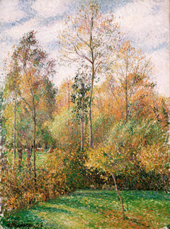 Autumn, Poplars, Éragny by Camille Pissarro