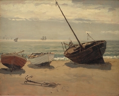 Både på stranden. Skagen by Wilhelm Xylander