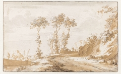 Bergweg bij Brussel by Jan de Bisschop