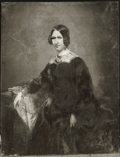 Bildnis einer Dame in Schwarz by Gottlieb Biermann