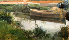 Boat in the Albufera of Valencia by Joaquín Sorolla