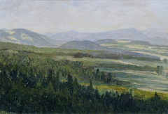 Böhmisches Mittelgebirge (aus der Mappe „16 Ansichten tschechischer Landschaften 'Česka Krajiná'“) by Ferdinand Frantisek Engelmüller