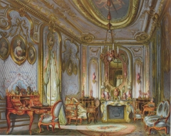 Boudoir der Königin Olga von Württemberg in der Villa Berg in Stuttgart. by Wilhelm Murschel