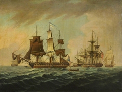 Capture of the USS President, 15 January 1814 by Thomas Buttersworth