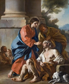 Christ healing the Blind Man by Francesco de Mura