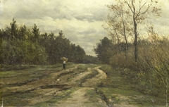 Country Road near Laren, (Province of North Holland) by Willem Roelofs I