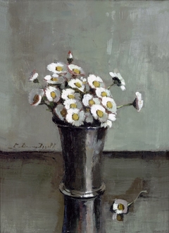 Daisies in a Silver Cup by Lucie van Dam van Isselt