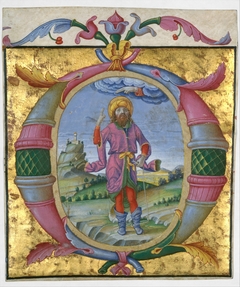 David with His Foot in a Noose in an Initial O by Domenico Morone