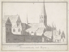 De kerk te Rees, Duitsland by Cornelis Pronk