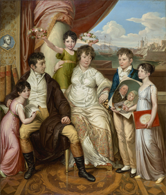 Die Familie des Großhändlers Johann Christian Edler von Bruchmann by Josef Abel