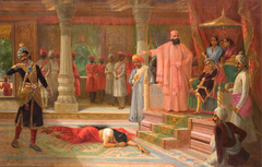 Droupathi in Virata's Palace by Raja Ravi Varma