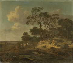 Dune Landscape with Hunters Resting by Jan Wijnants