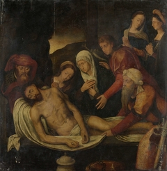 Entombment of Christ with Joseph of Arimathea and Nicodemus, Mary Magdalene, the Virgin and Saint John the Evangelist by Unknown Artist