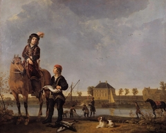 Equestrian Portrait de Pieter de Roovere by Aelbert Cuyp
