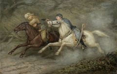 Fight Between Union and Confederate Cavalrymen by David Edward Cronin