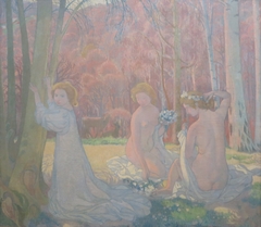 Figures in a Spring Landscape (Sacred Grove) by Maurice Denis