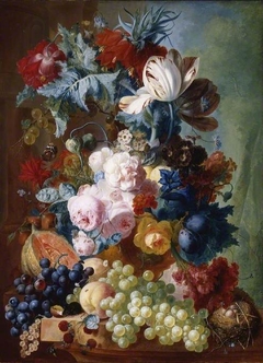 Flowers and fruit by Jan van Os