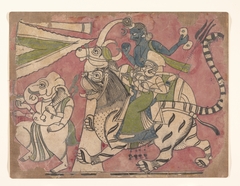 Ganesha Leads Shiva and Durga in Procession by Anonymous