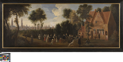 Gezicht op Brugge vanuit Sint-Kruis by Anonymous