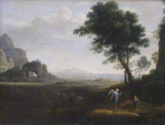 Hagar and Ismael in the desert by Claude Lorrain