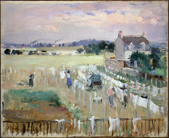 Hanging the Laundry out to Dry by Berthe Morisot